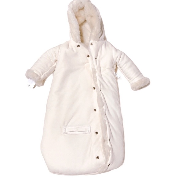 NWT Ralph Lauren Newborn Infant’s Fur Bunting - Picture 9 of 10